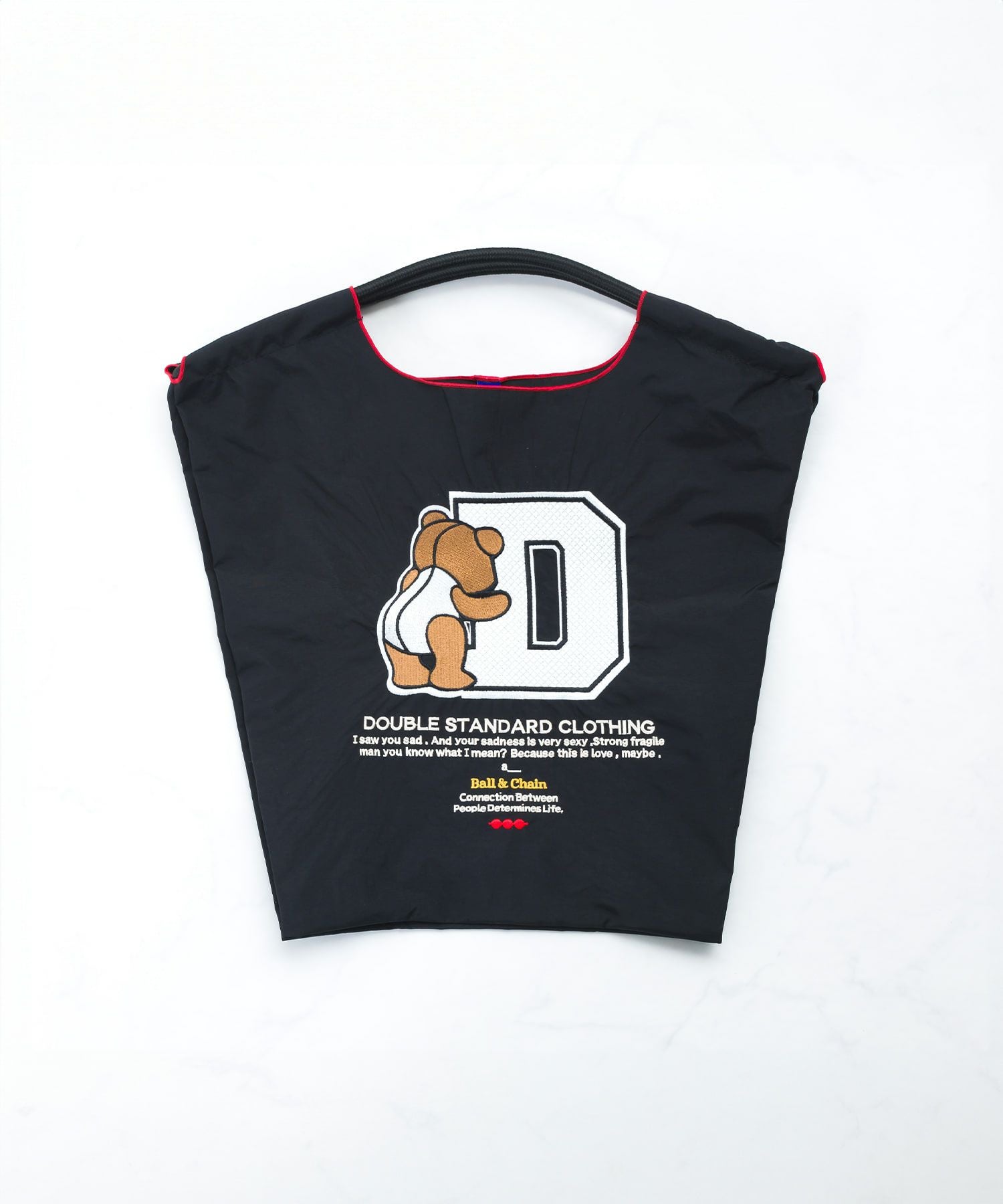 Ball&Chain×DOUBLE STANDARD CLOTHING]shopping D logo bear(M