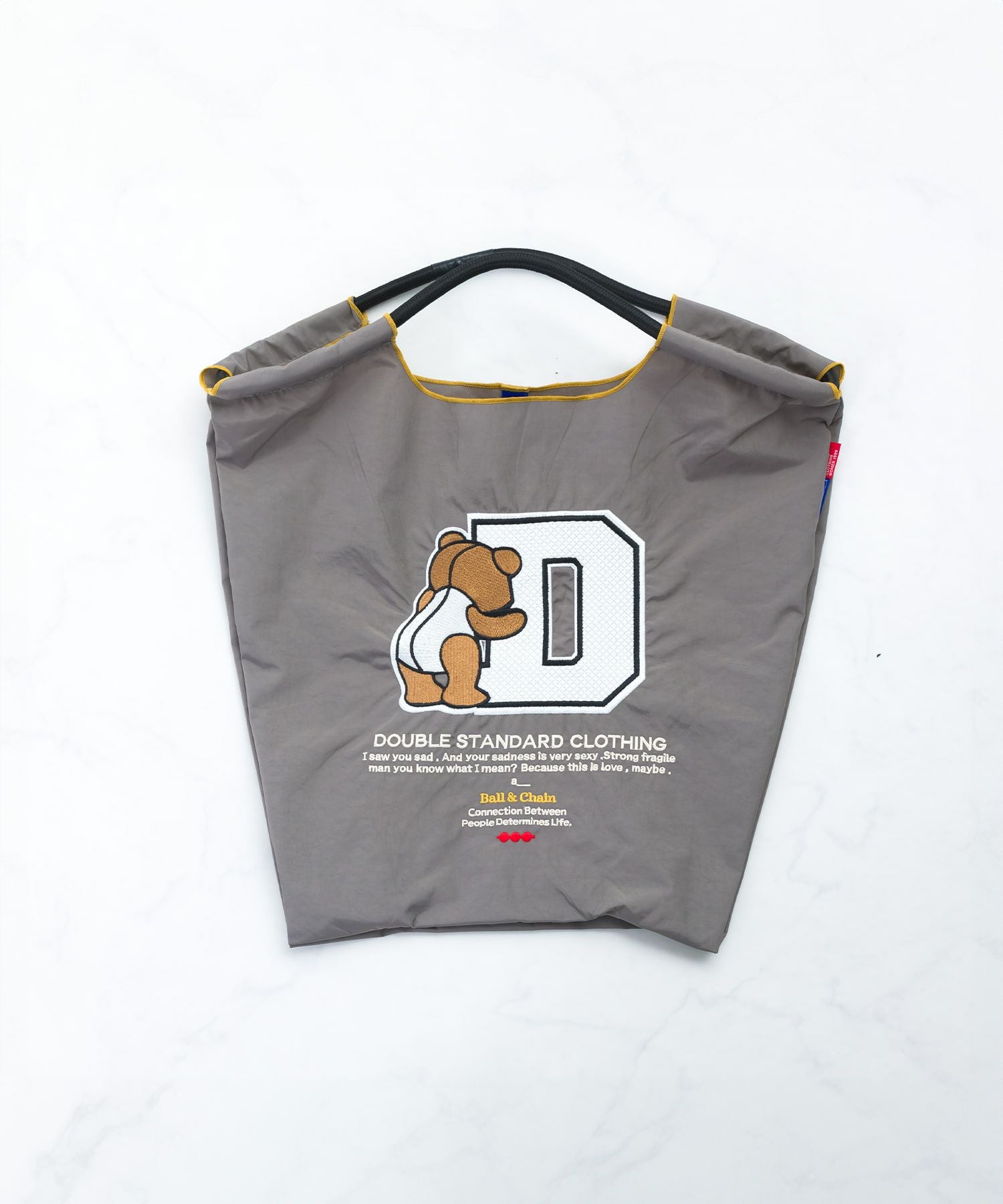 Ball&Chain×DOUBLE STANDARD CLOTHING]shopping D logo bear(M