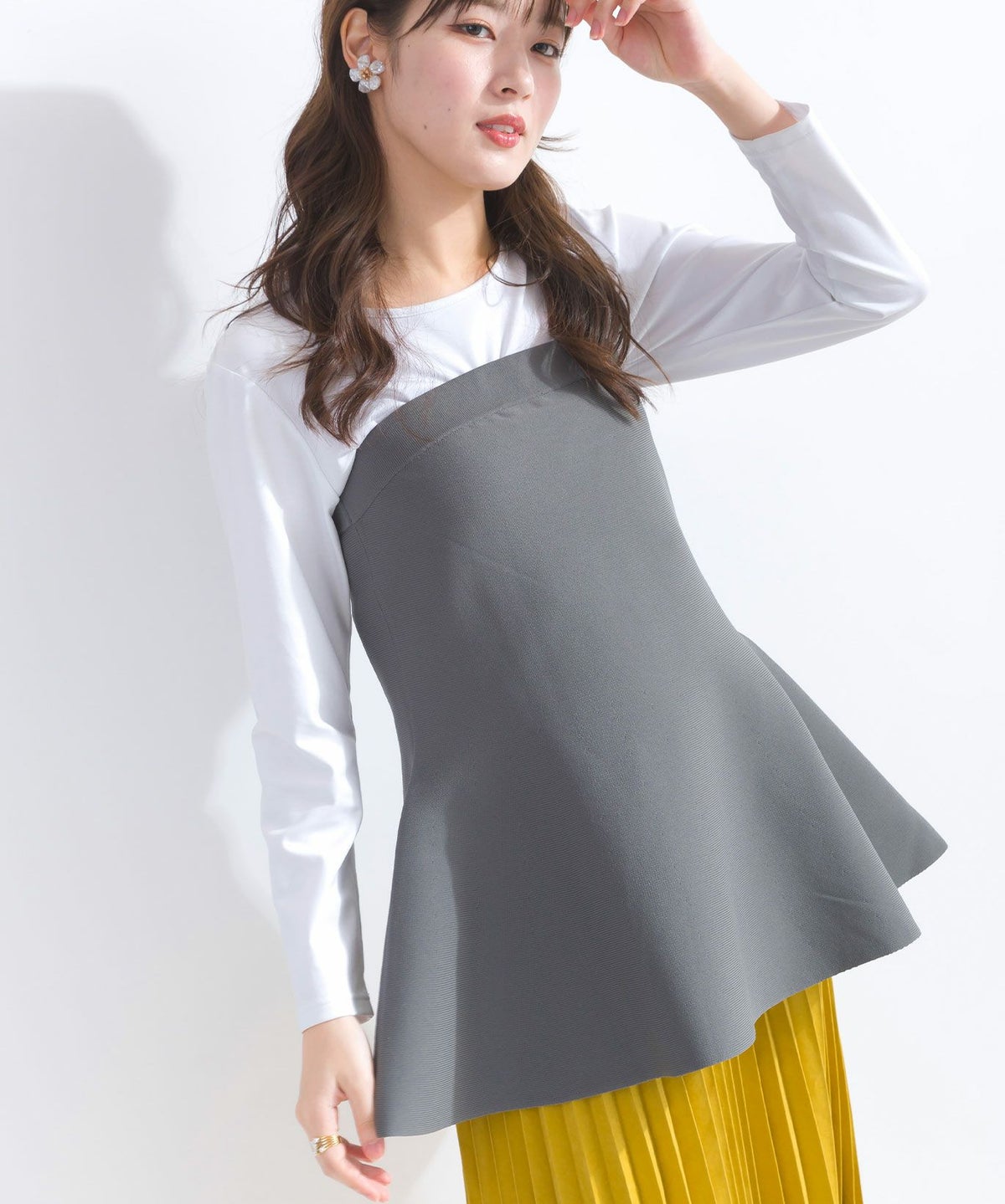 model：H165　着用サイズ：M　グレー