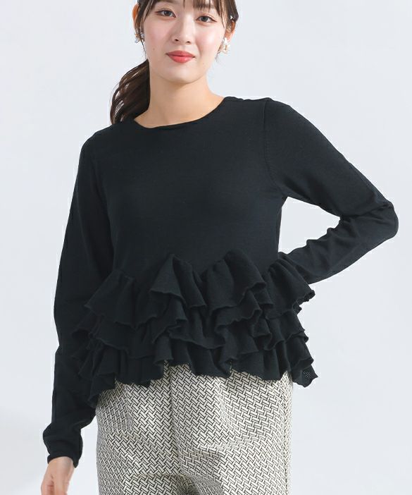 model：H165　着用サイズ：M　ブラック（ボタン後ろ）