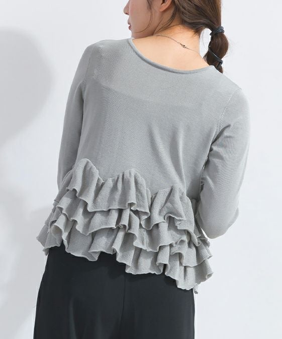 model：H165　着用サイズ：M　グレー