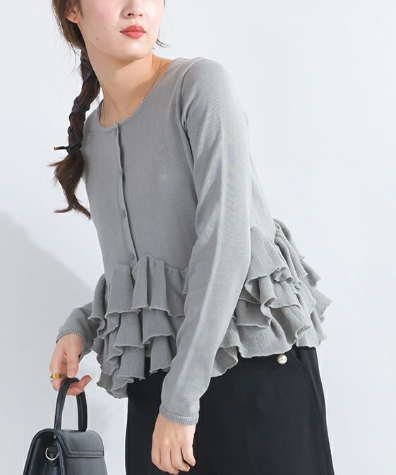 model：H165　着用サイズ：M　グレー