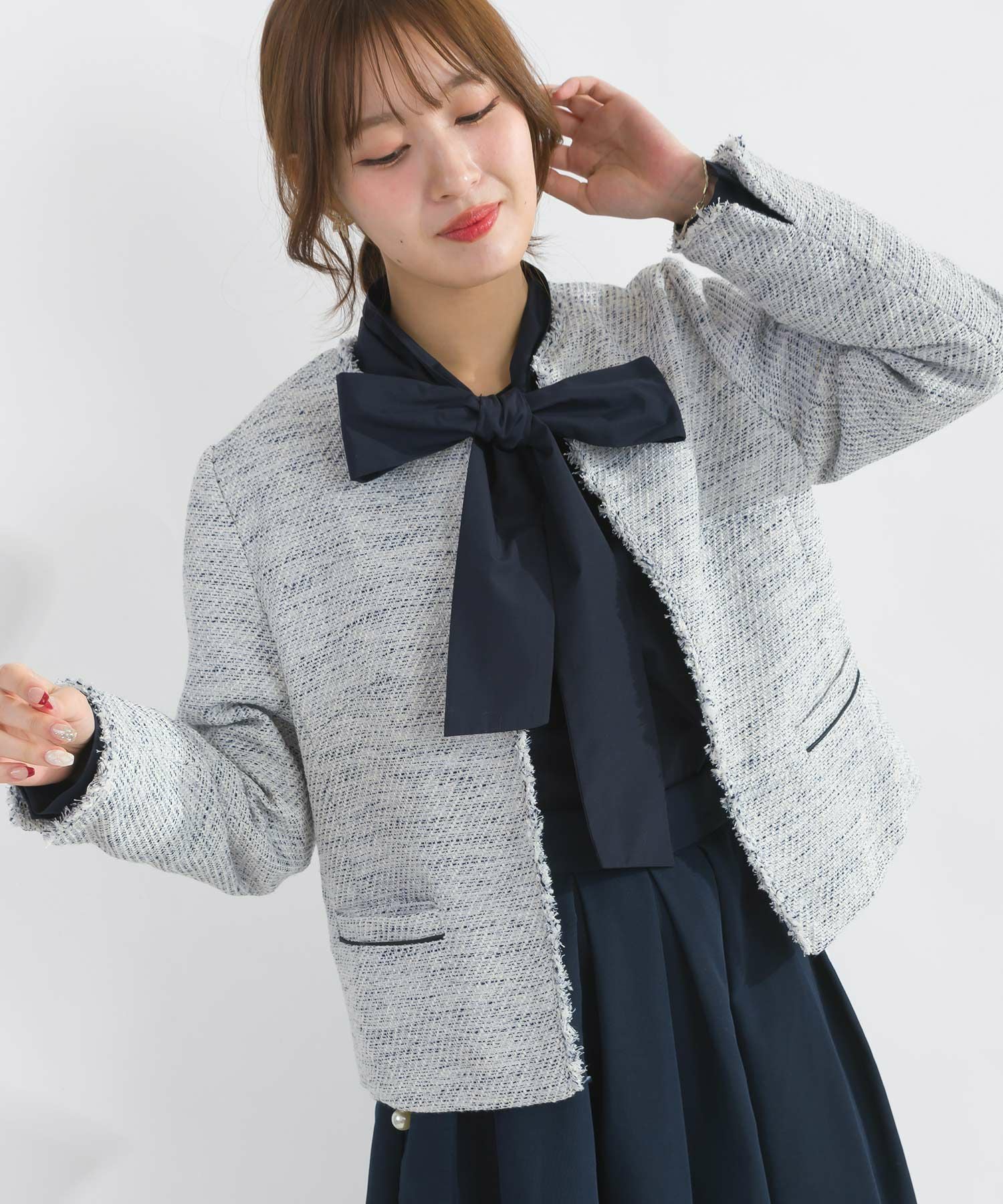 WEB限定】フロントホックツイードジャケット | PICCIN (ピッチン) 公式通販