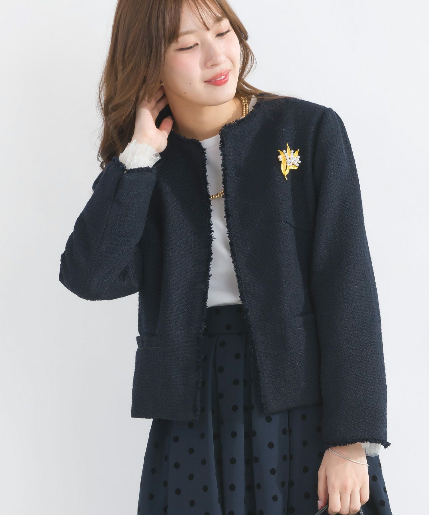 WEB限定】フロントホックツイードジャケット | PICCIN (ピッチン) 公式通販