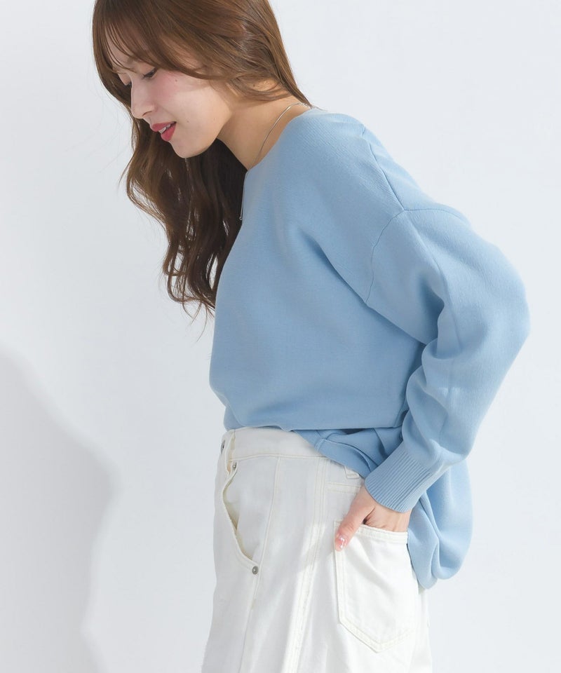 model：H165　着用サイズ：M　サックスブルー