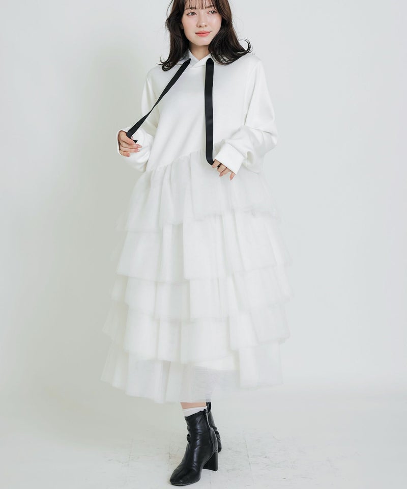 model：H155　着用サイズ：M　オフホワイト