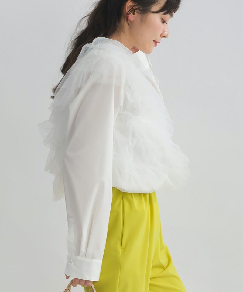 model：H153　着用サイズ：M　オフホワイト