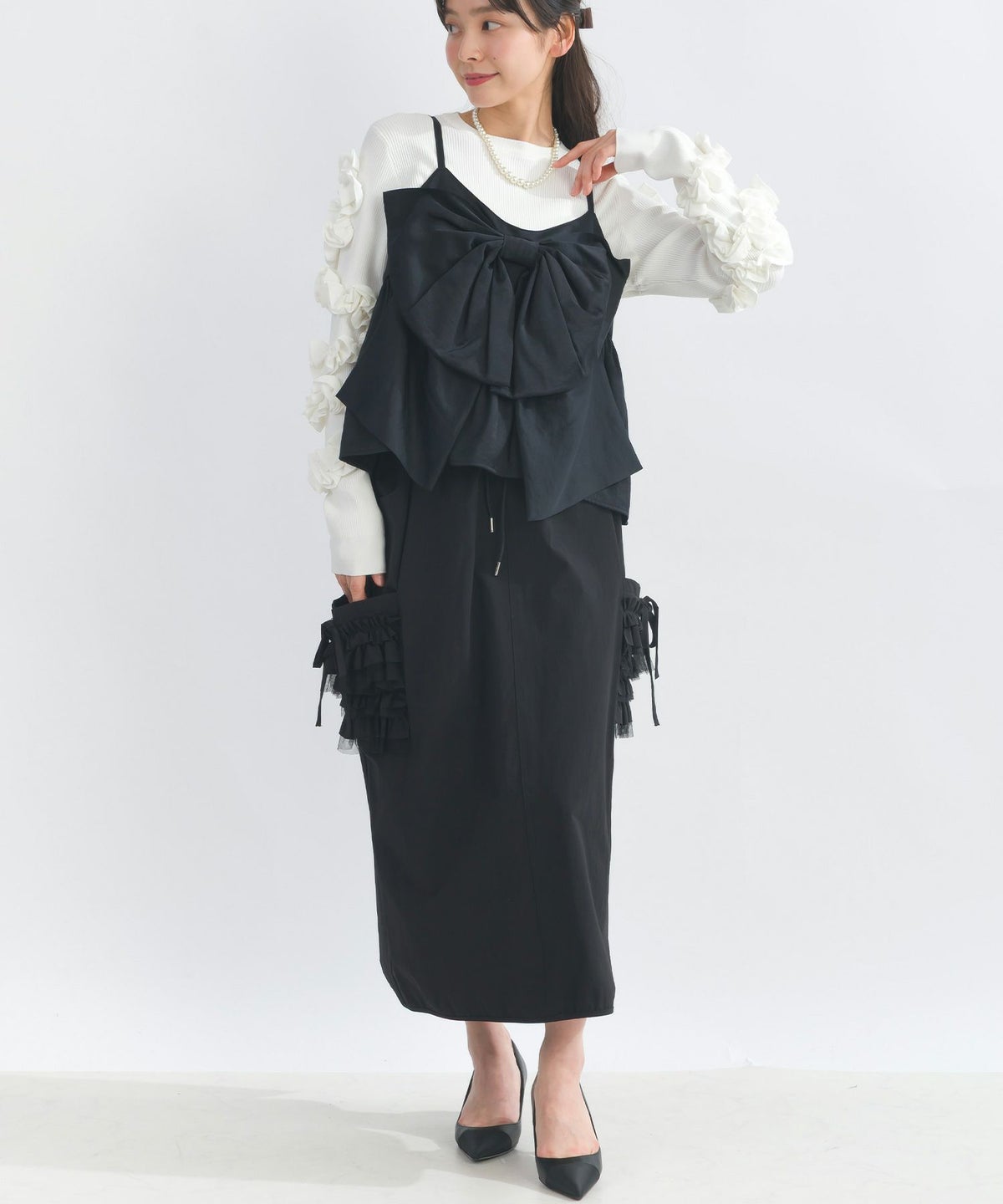model：H153　着用サイズ：M　ブラック