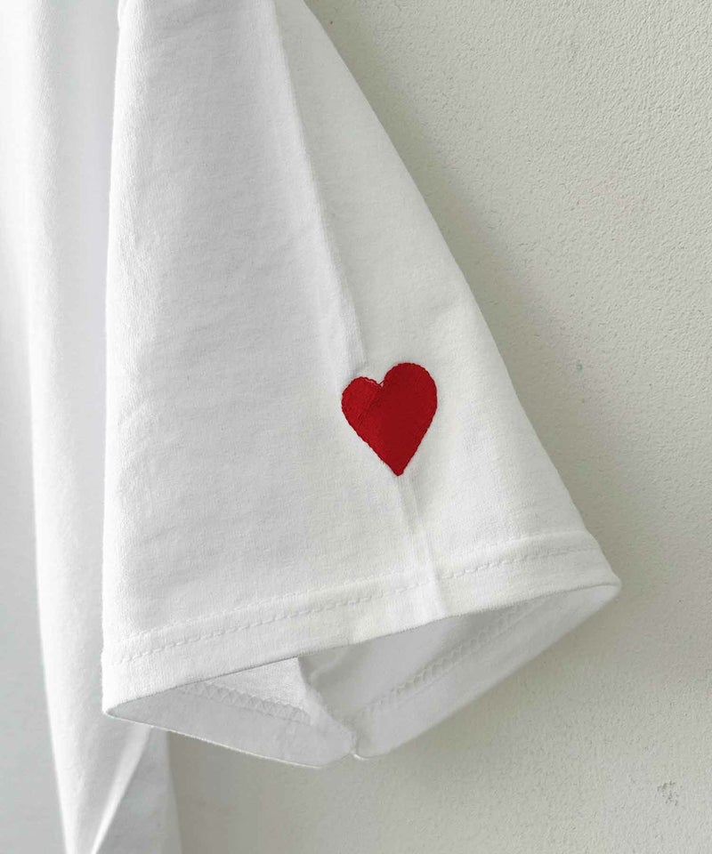 Super Premium Tshirt　ハート刺繍