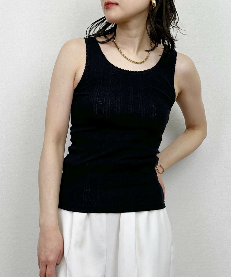 model：H164　着用サイズ：M　アイレットタンクトップ①