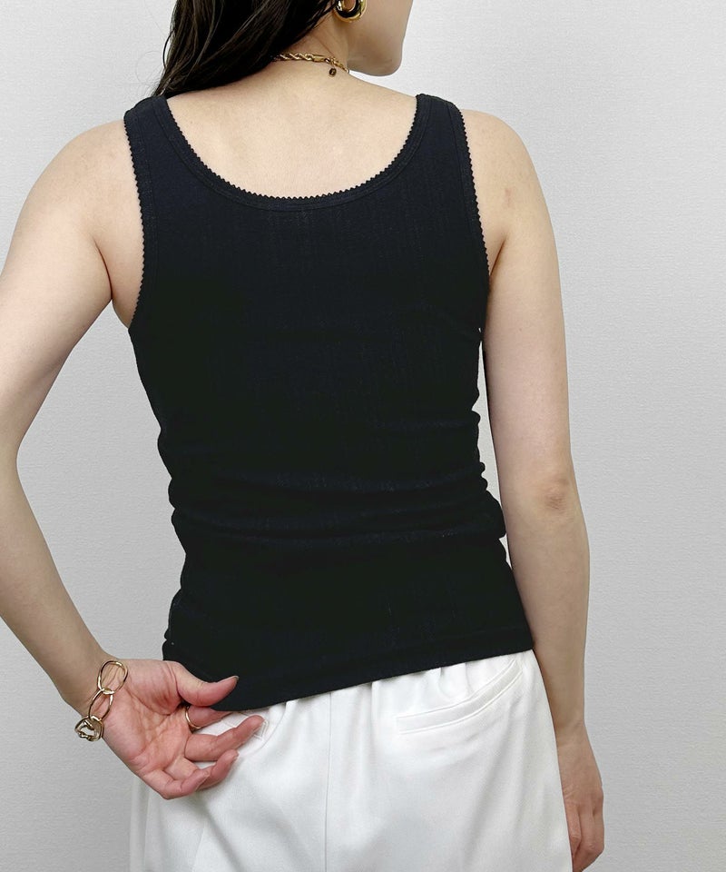 model：H164　着用サイズ：M　アイレットタンクトップ①