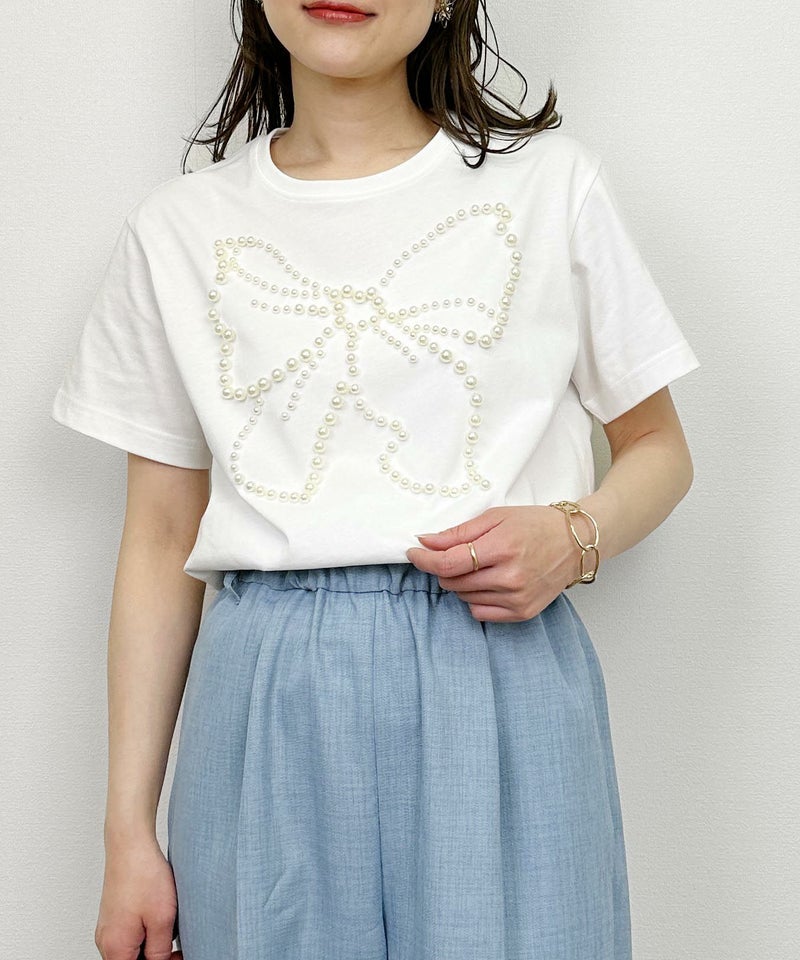 model：H164　着用サイズ：M　オフホワイト