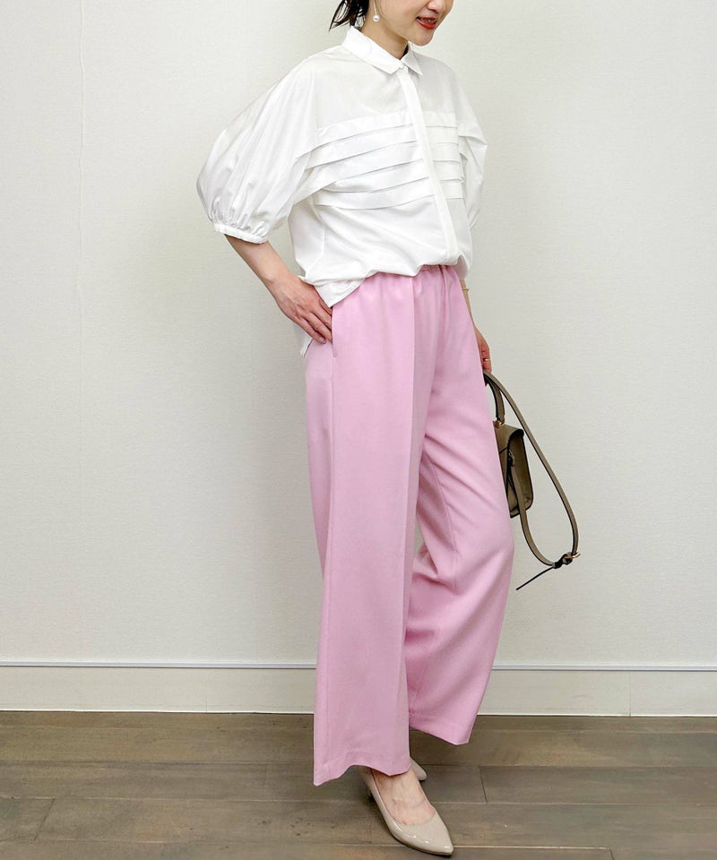 model：H164　着用サイズ：M　オフホワイト