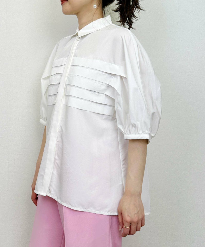 model：H164　着用サイズ：M　オフホワイト