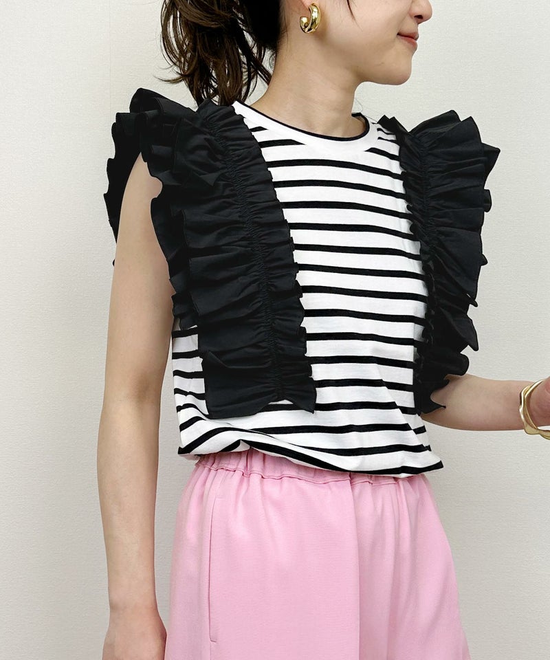 model：H164　着用サイズ：M　オフホワイト