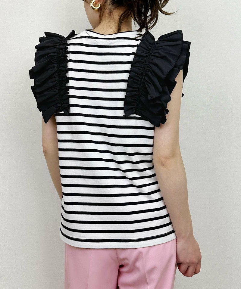 model：H164　着用サイズ：M　オフホワイト