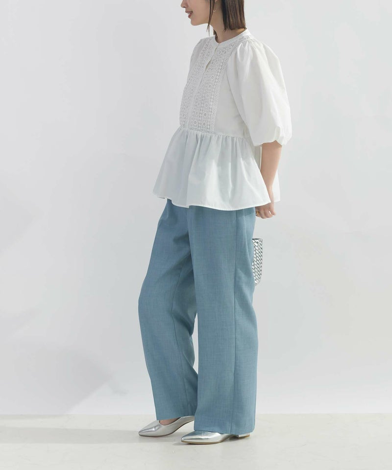 model：H164　着用サイズ：M　サックスブルー