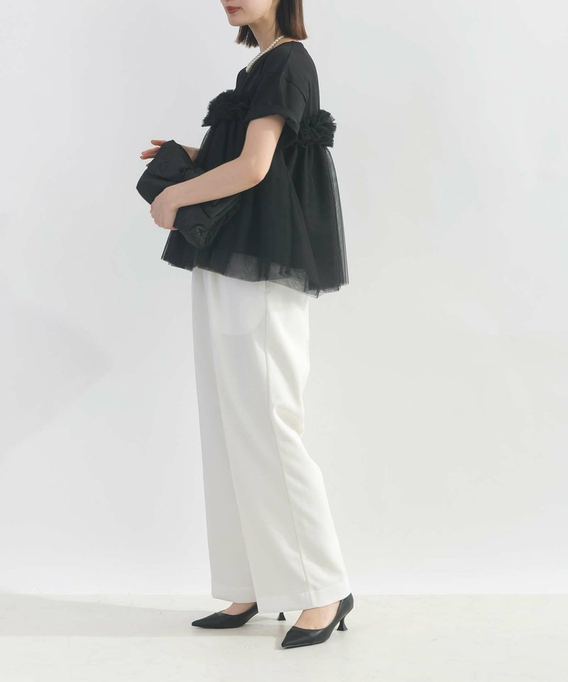 model：H162　着用サイズ：M　オフホワイト