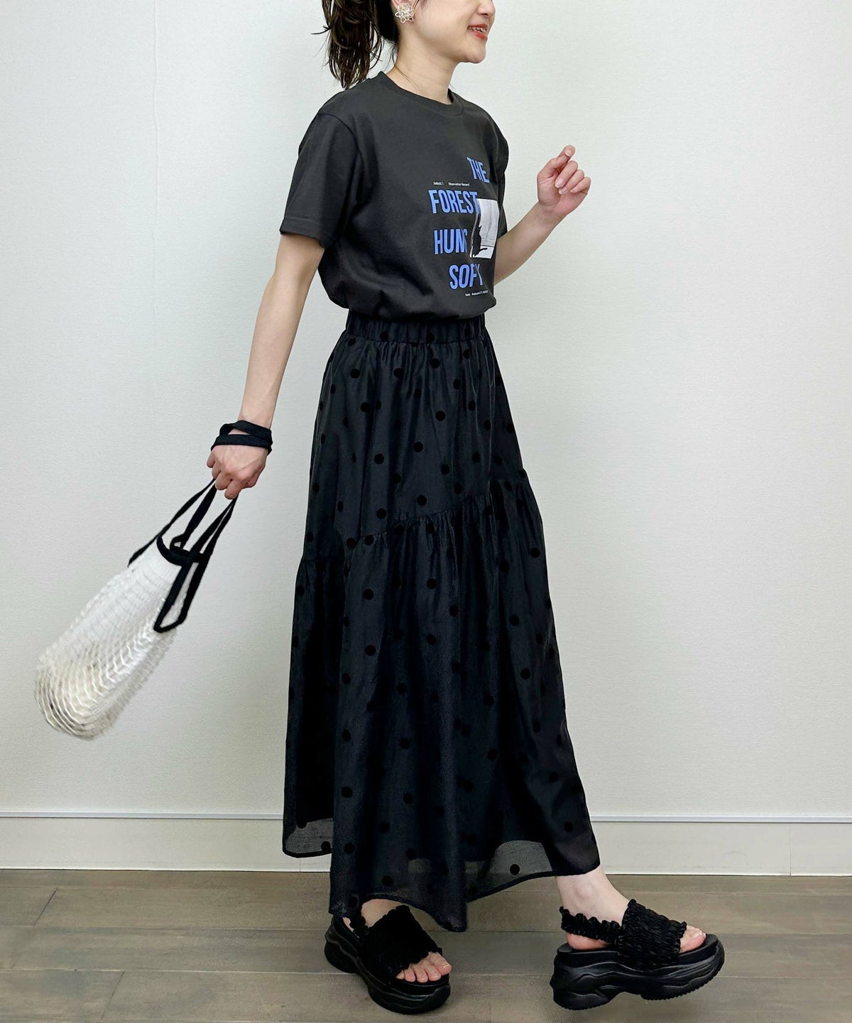 model：H164　着用サイズ：M　ブラック