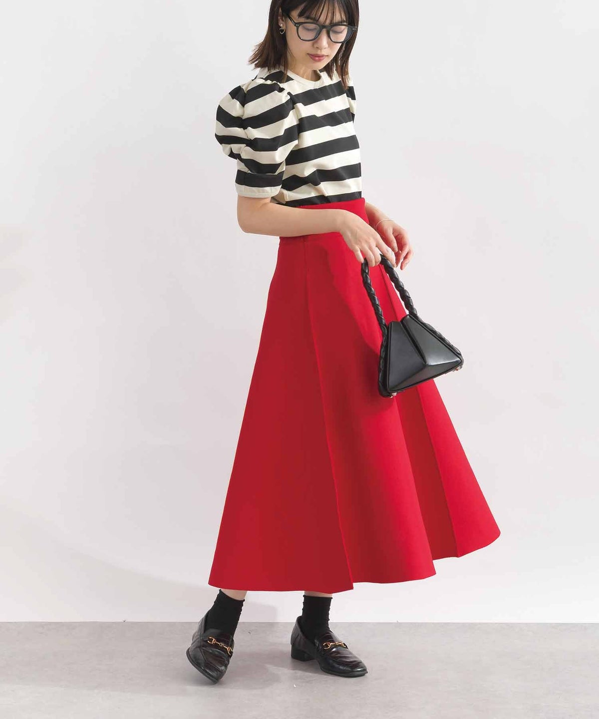 model：H162　着用サイズ：M　アイボリー