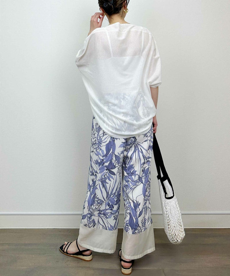 model：H164　着用サイズ：M　オフホワイト