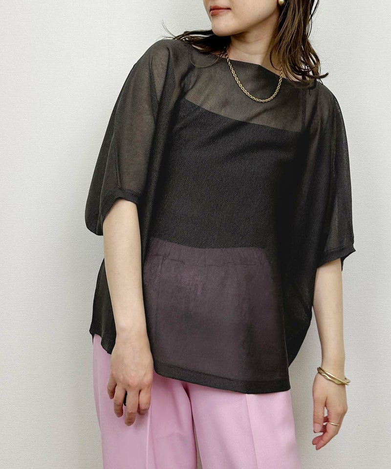 model：H164　着用サイズ：M　チャコールグレー