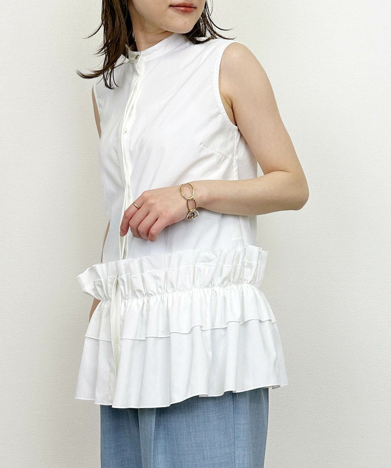 model：H164　着用サイズ：M　オフホワイト