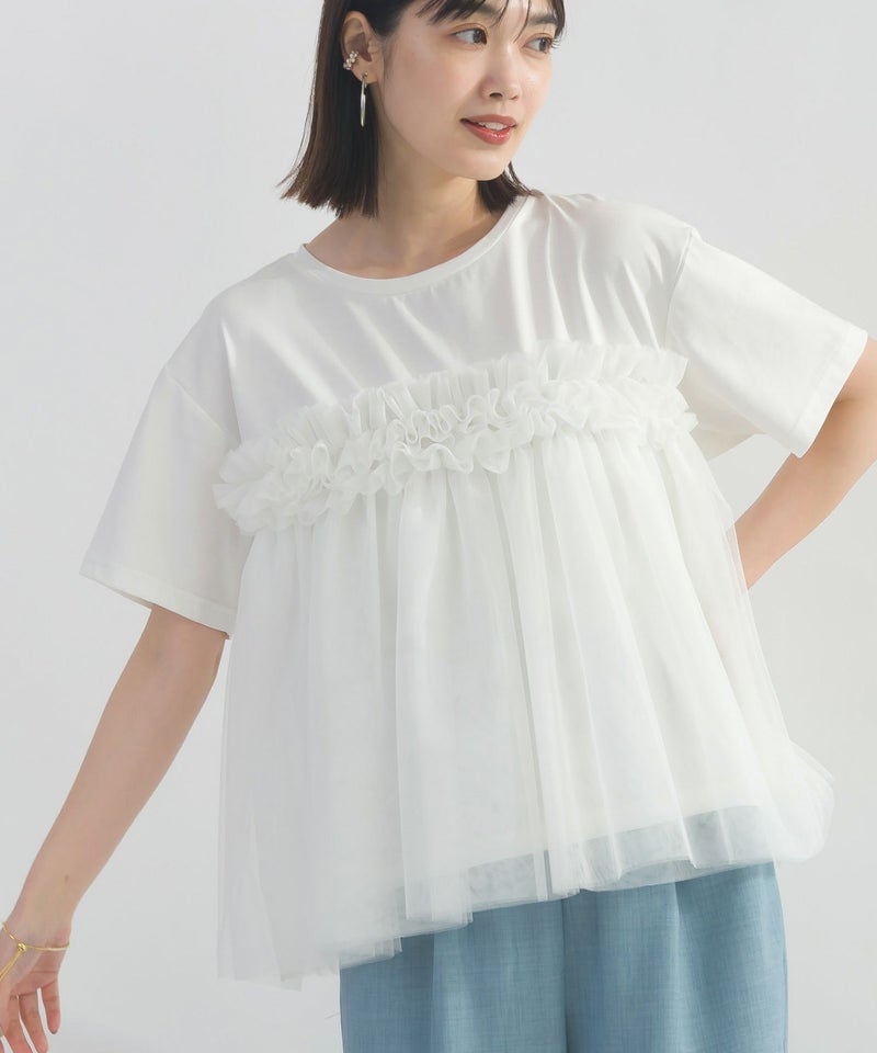 model：H162　着用サイズ：M　オフホワイト