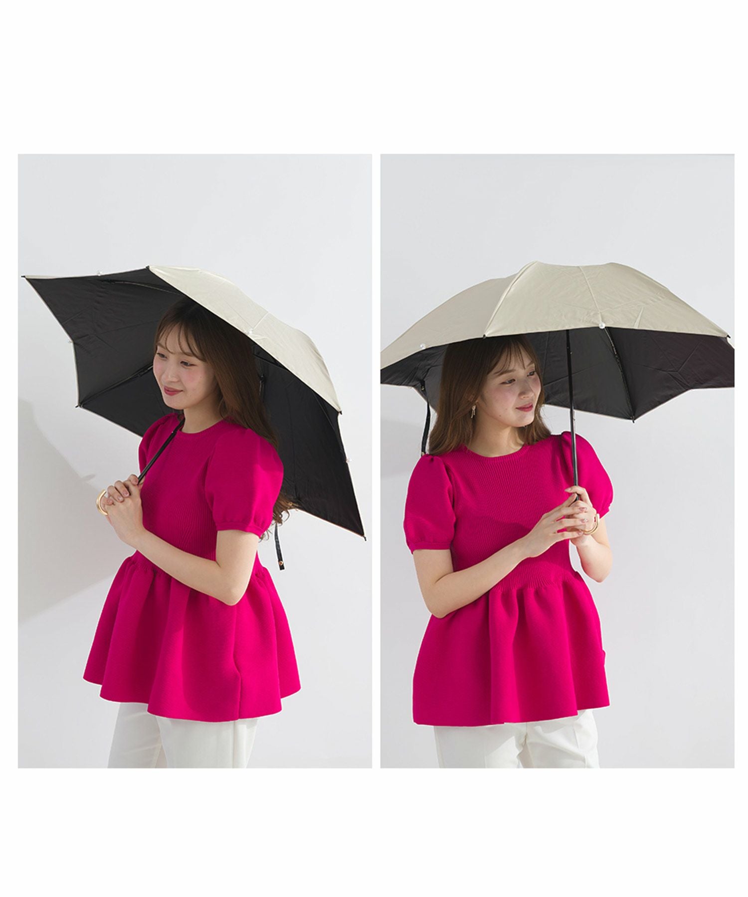 Wpc.]遮光ドームパラソルパールmini 日傘 折りたたみ 晴雨兼用