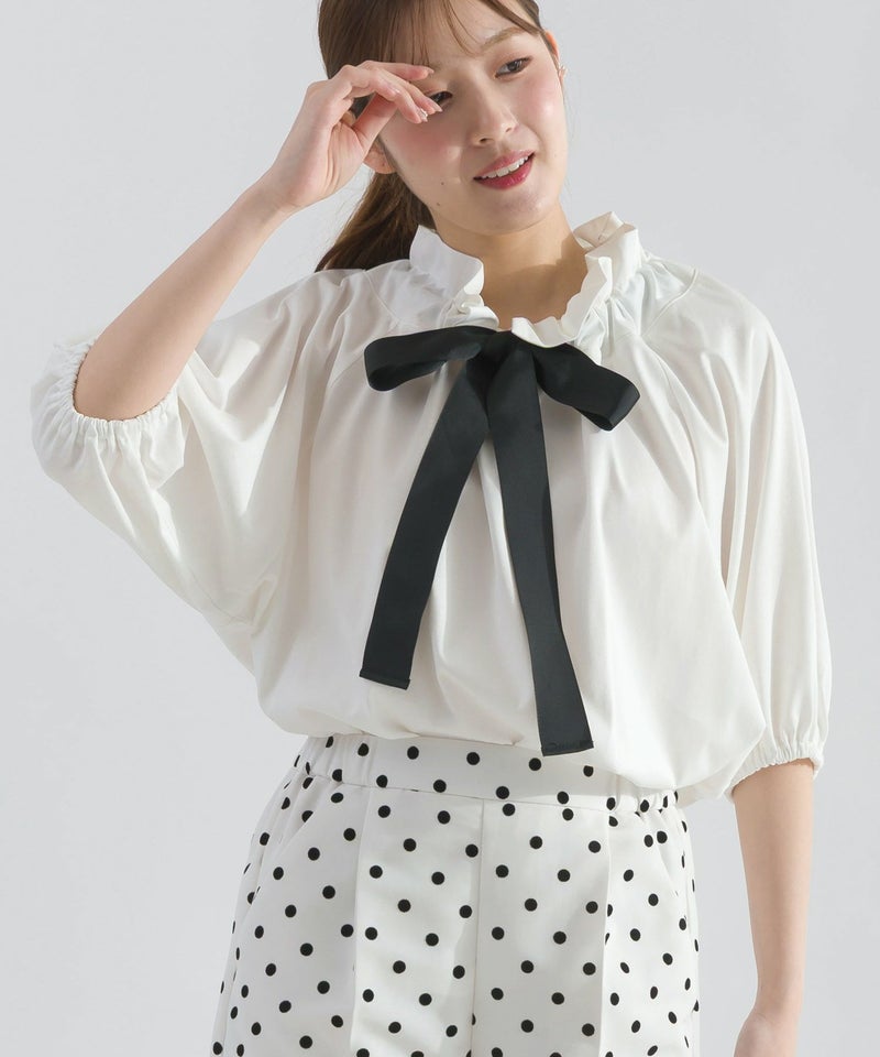 model：H165　着用サイズ：M　オフホワイト