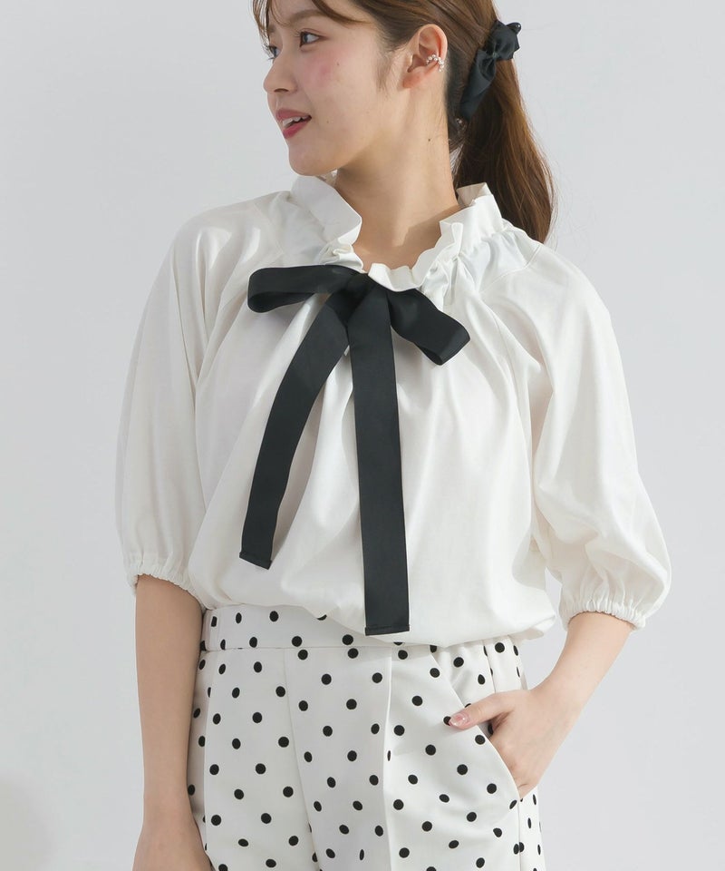 model：H165　着用サイズ：M　オフホワイト