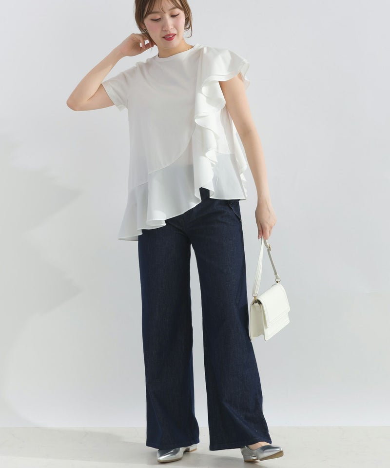 model：H165　着用サイズ：M　オフホワイト