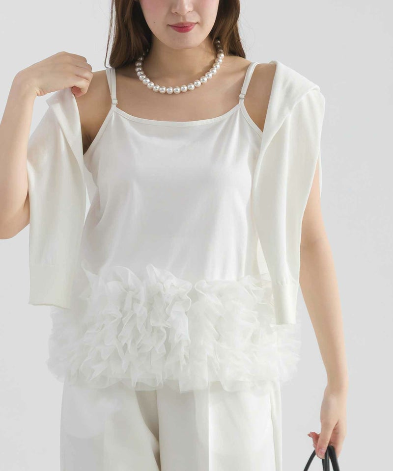 model：H165　着用サイズ：M　オフホワイト