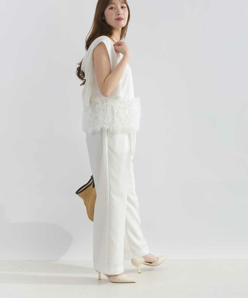 model：H165　着用サイズ：M　オフホワイト