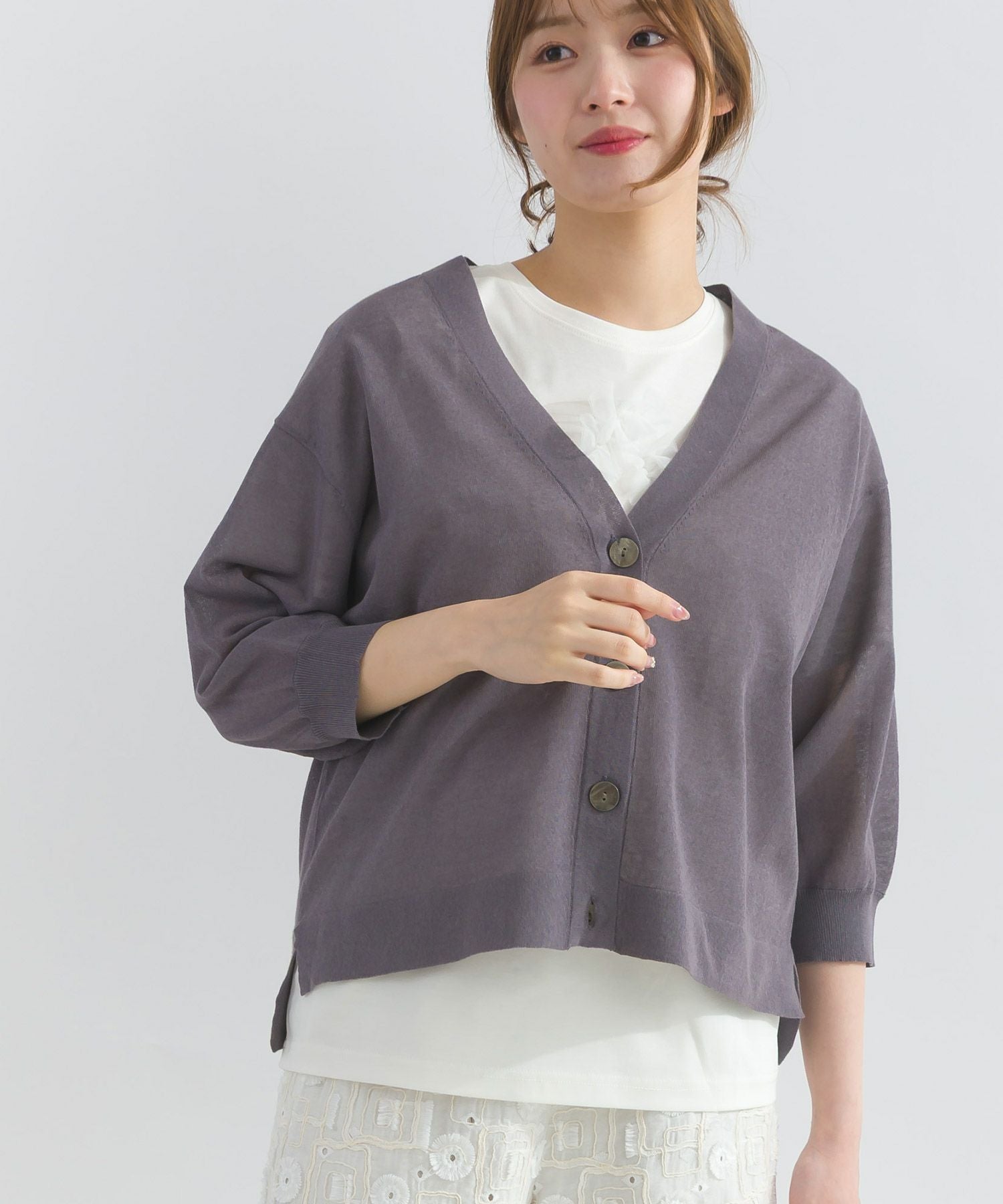 RT-156259 katie カーディガン グレー WEAR SHiFT】ミドルゲージカーディガン【長袖】 (WNT24167-30) | WEAR
