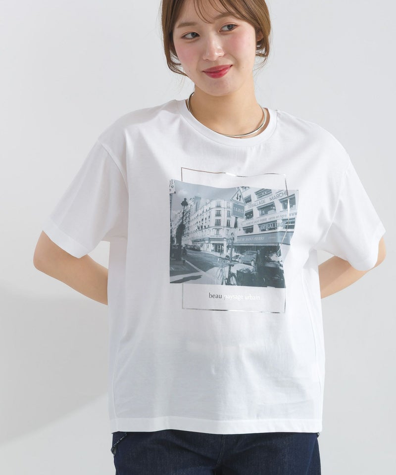 model：H165　着用サイズ：M　オフホワイト