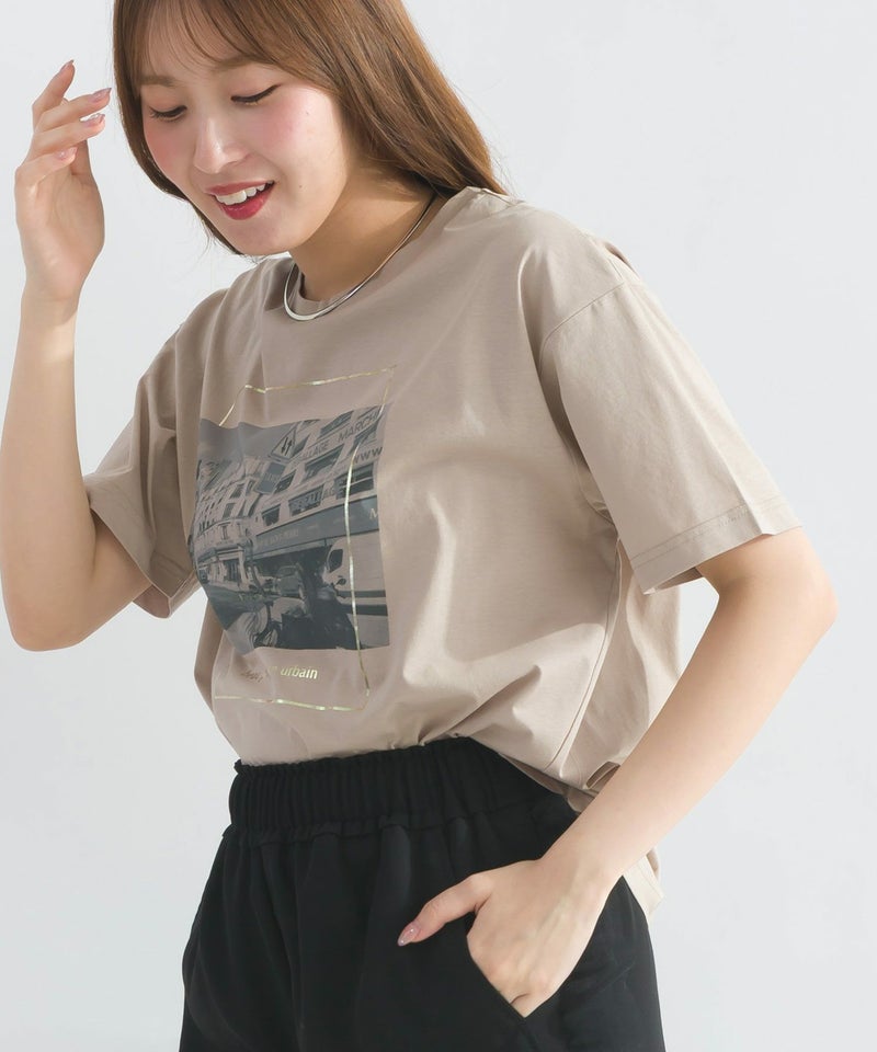 model：H165　着用サイズ：M　グレイッシュベージュ