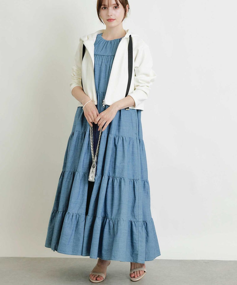 model：H160　着用サイズ：M　ライトブルー