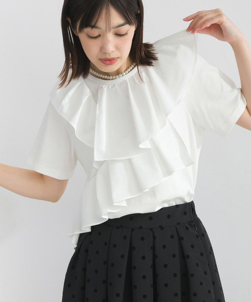 model：H162　着用サイズ：M　オフホワイト