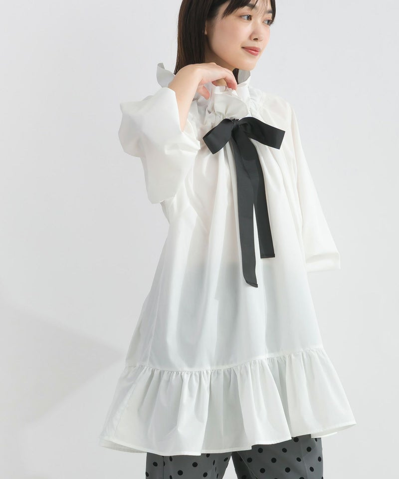 model：H162　着用サイズ：M　オフホワイト