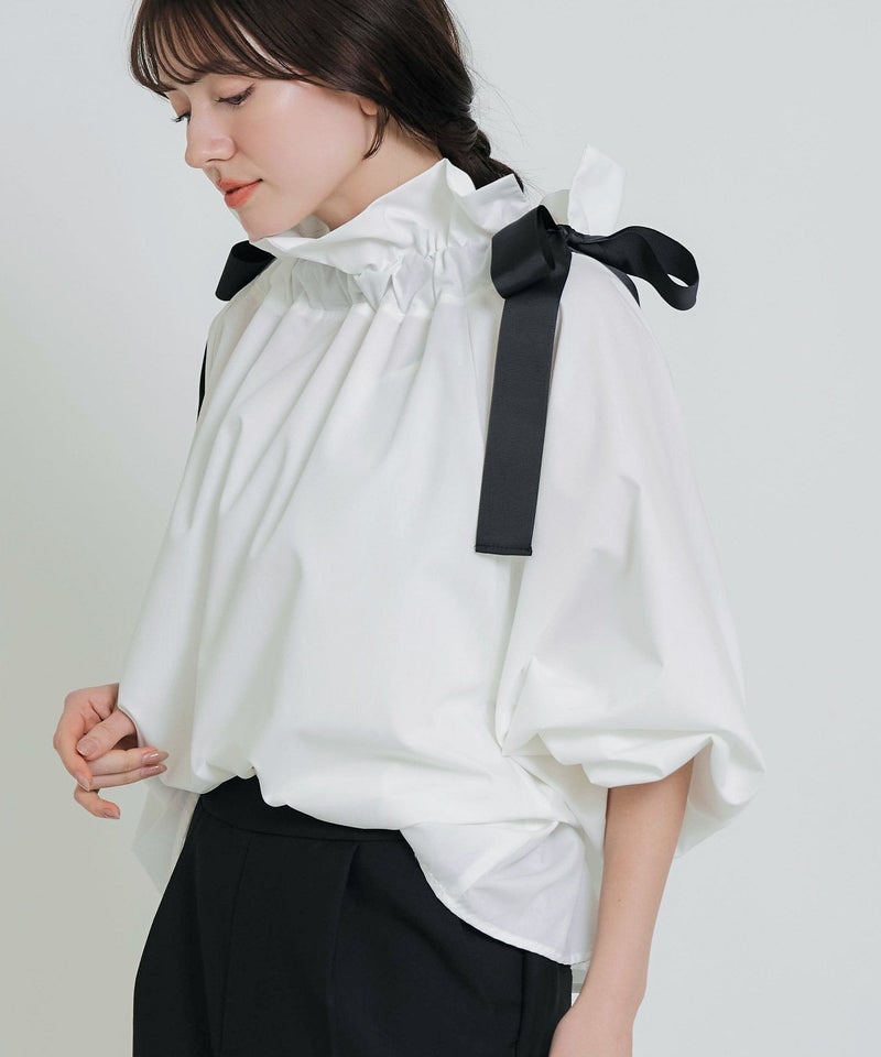 model：H155　着用サイズ：M　オフホワイト