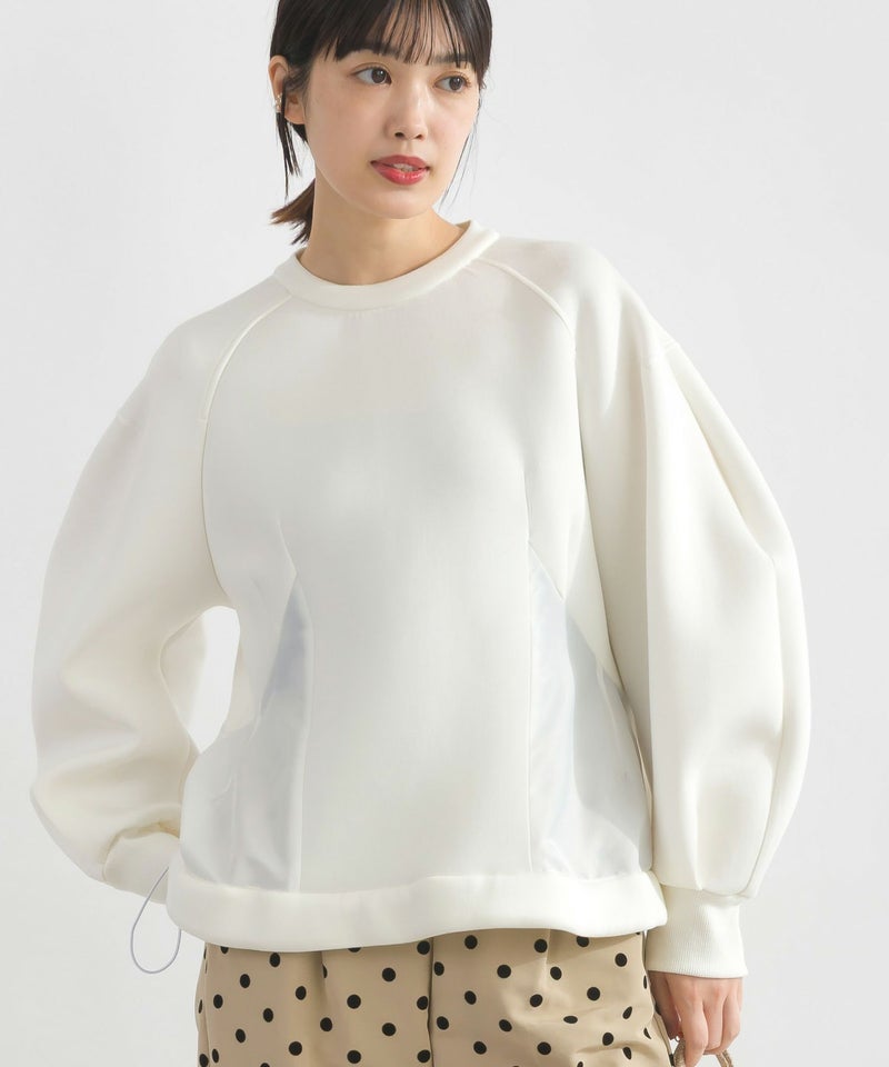 model：H162　着用サイズ：M　オフホワイト