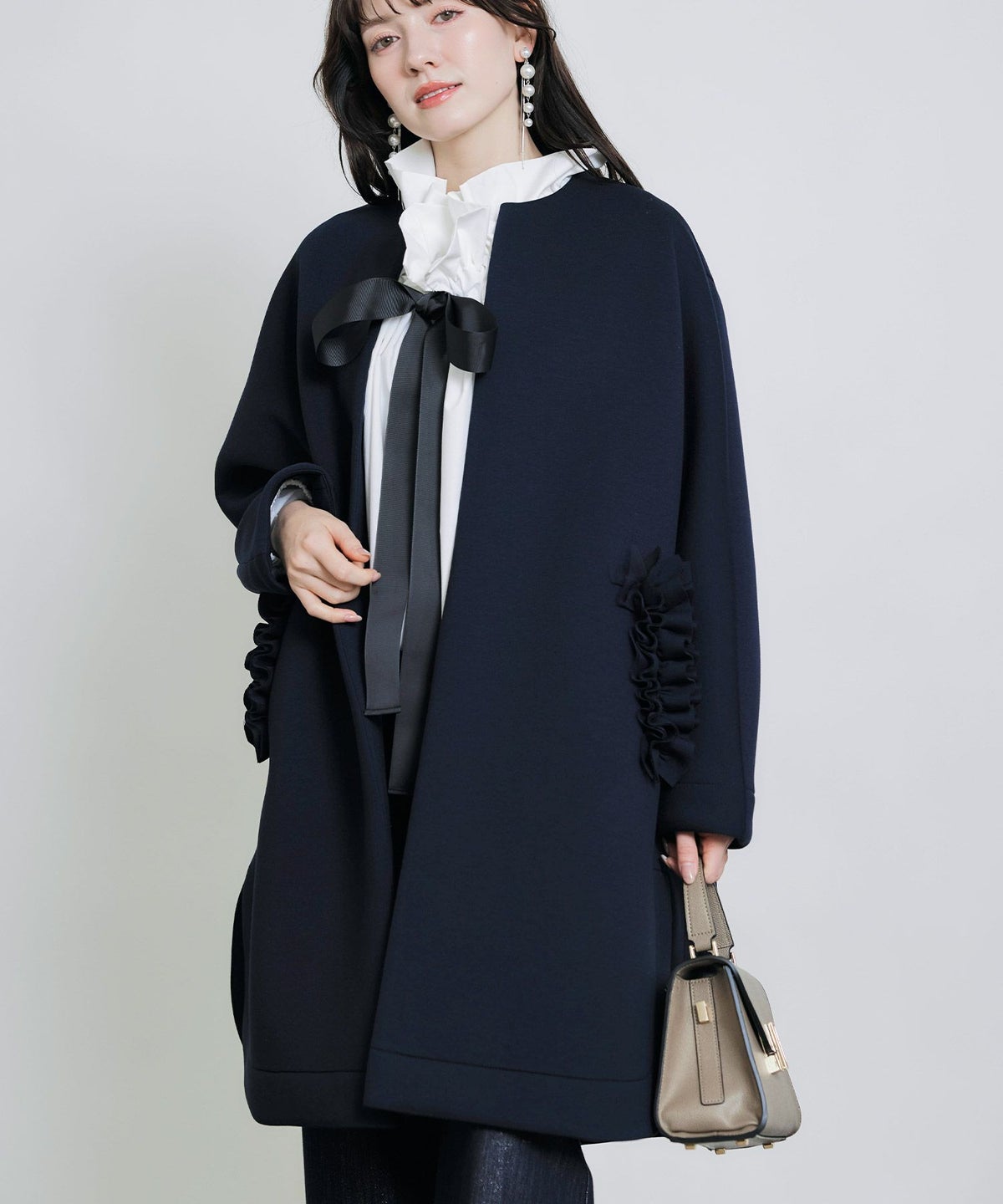 model：H155　着用サイズ：M　ネイビー