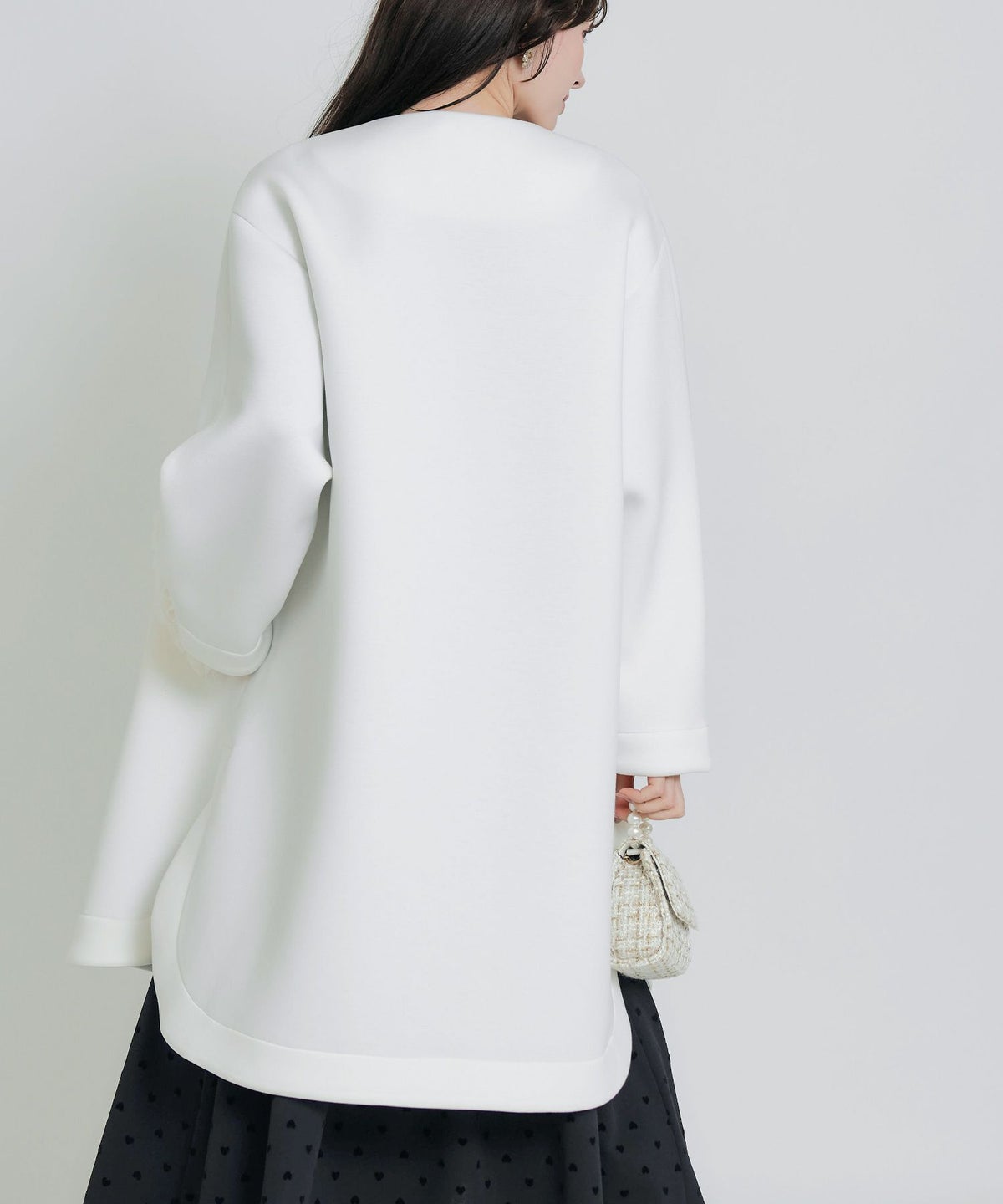 model：H155　着用サイズ：M　オフホワイト