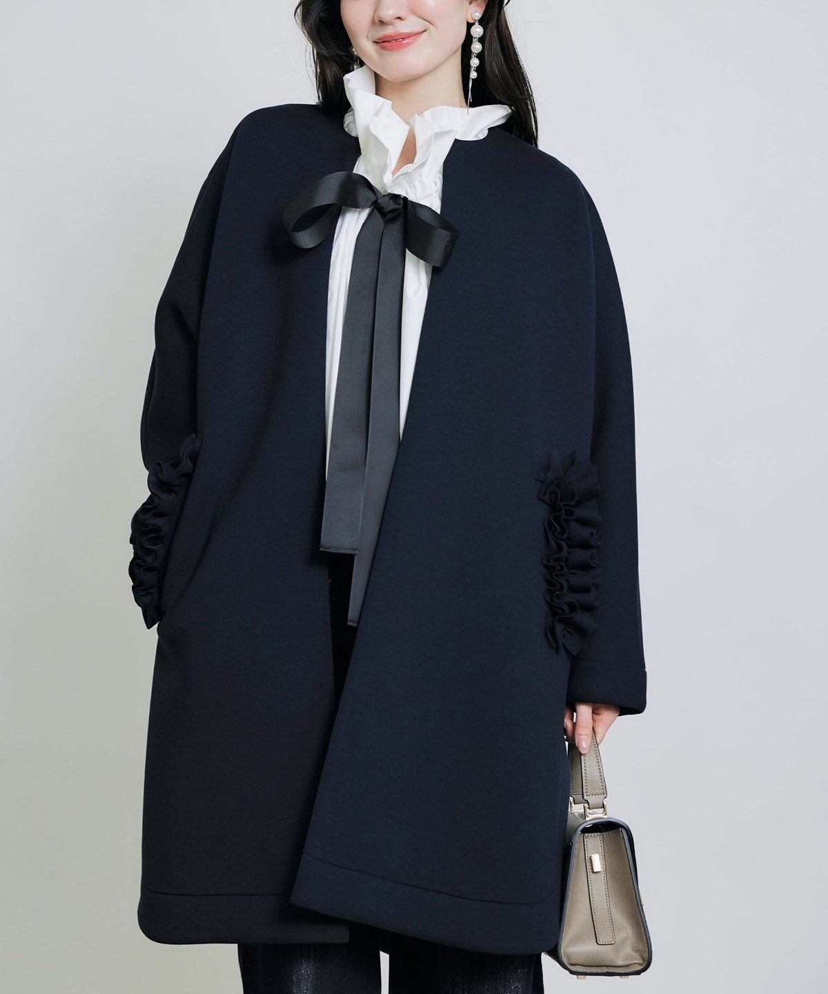 model：H155　着用サイズ：M　ネイビー