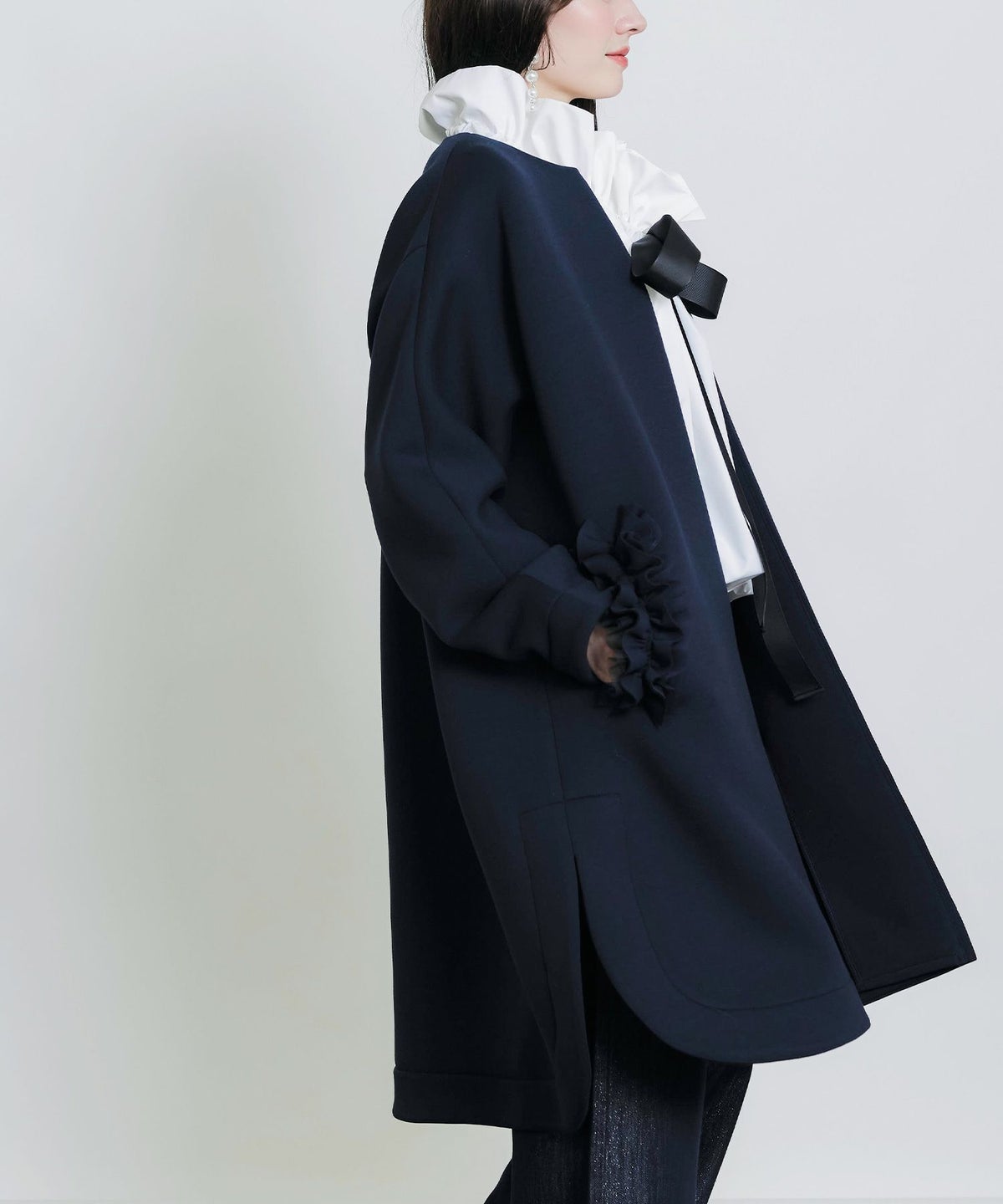 model：H155　着用サイズ：M　ネイビー