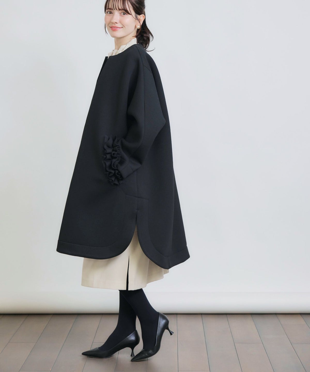 model：H155　着用サイズ：M　ブラック