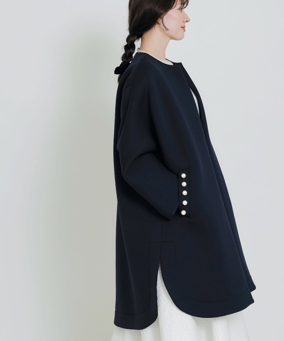 model：H155　着用サイズ：M　ネイビー