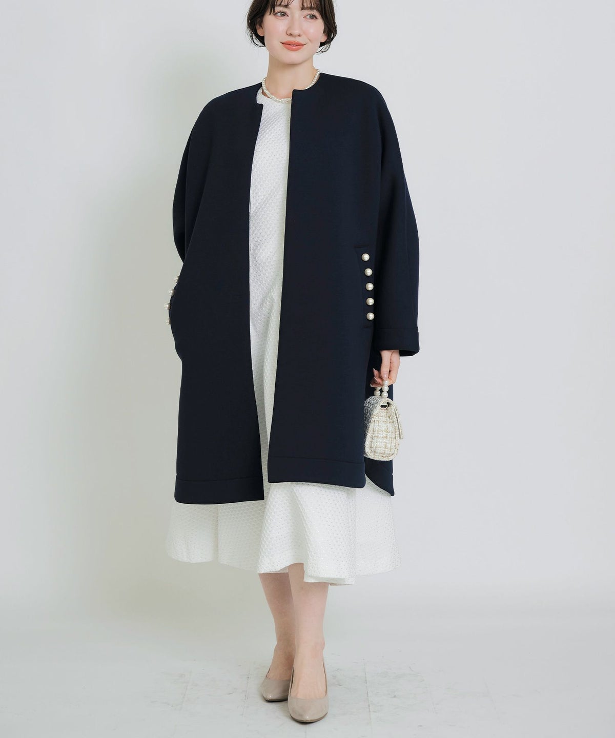 model：H155　着用サイズ：M　ネイビー