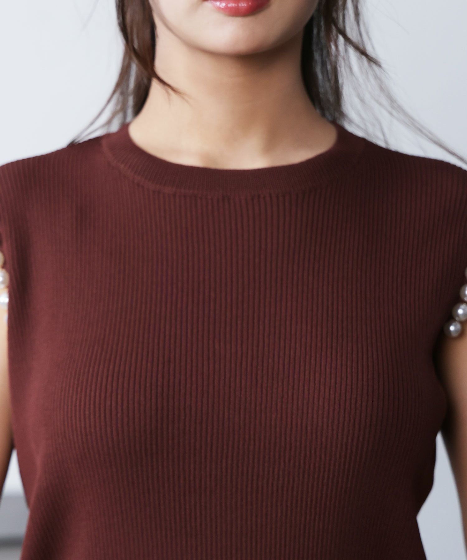 袖口パールノースリーブニット | PICCIN (ピッチン) 公式通販